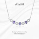 DYAI sterling silver natural tanzanite necklace women's light luxury clavicle chain niche design pendant gift for girlfriend Tanzanite necklace (tanzanite 0.3ct)