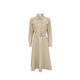 Veromoda Nouvelle robe 2025 Au automne nouveau bouton de revers fausse poche amovible ceinture A-Line Shirt Jirt Light Khaki S
