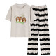 Pure Cotton Pyjamas für Frauen im Sommer kurzärmelige Hosen Set 2025 Neue koreanische Version der süßen Sommer-Cartoon-Cason-Saison-Heimkleidung 9717 L [100-120jin [Jin entspricht 0,5 kg]]