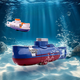 
Mini submarine toys boy wireless remote control charging nuclear submarine small toy ship military model children white remote control + battery