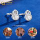 CHINA GOLD PT950 Platinum Gourd Earrings Women's Earrings Versatile Platinum Valentine's Day Birthday Gift for Girlfriend and Wife Platinum Gourd Earrings About 1.4g