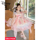 Disney Girls Hobe Summer Suspender Robe Child's Birthday Melody Princess Dress Girl Summer Lolita Jupe brillante Coiffe + Canne + Tail + JSGY6628 BEAUTÉ 140 CM