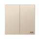 ABB switch socket panel Yingzhi series gold frameless 86 type household power supply double open dual control