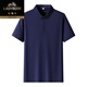 
Classic car ice silk short-sleeved T-shirt for men 2025 summer new business casual lapel comfortable thin breathable polo shirt for men 12358 military green M