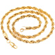 Fat Donglai same style 18k gold necklace men's GRGR shorttwistchain gold twist chain 18K gold necklace gold 4mm45cm