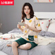 Hengyuanxiang-Pyjamas für Frauen im Sommer Pure Cotton Kurzärmelige Hose Volle Baumwollpunkte können außerhalb von Damen Home Clothes Mutter zu Hause 9856 [reines Baumwoll] Muliert werden 80-100jin [Jin gleich 0,5 kg]