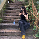 菲洛曼伞兵裤女黑色降落伞美式工装裤女夏季新款百搭薄款休闲裤阔腿抽绳 6630藏蓝色 XS 均码