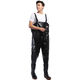 Tongrubi waders, half-length rain pants, waterproof men's electric fishing rain boots, one-piece full-body fishing leather fork clothes plus black classic 75 silk 41
