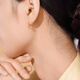 Century Yuan Universal Ear Hook Gold Earrings as a Birthday Gift for My Girlfriend, Gold Weight 1.04-1.06g