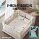 Innotruth dreiseitiger Bett Zaun auf dem Bett Baby Zaun Sicherheitsbett Leitplanke Leitplanke Baby Anti-Fall-Schalldämpfer ohne Loch 1,8+2+2 Meter [Miao Xiaoxiang verbessertes Modell]