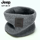 Jeep (JEEP) hat men's neck scarf plus velvet warm knitted scarf autumn and winter cold protection neck pullover scarf A0636