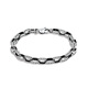Zhaoliang six-word motto platinum bracelet for men PT950 platinum bracelet with black craftsmanship, fashionable and trendy Valentine's Day gift, 28.86 grams, length 19cm, width 6mm