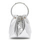 Jimmy Choo Metal Bucket Ladies Handbag Logo embellished tassel design Large capacity daily commuting bag White TU