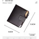 Herren Brieftasche Kurzjugendliche koreanische Version vertikaler Multifunktionsbrieftasche kreative Persönlichkeit Student Multi-Card Wallet Dreifache Schwarz