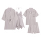 Jingga-Paar Pyjamas Sommereis Seide Dünne weibliche Schleuder Nachthemd Robe Heimkleidung Kurzärmelige Männeranzug DA621 Frauen DA9901 Herren lila m Frauen l