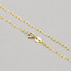 Only double 18K gold necklace for women AU750 fine O-shaped chain platinum clavicle chain sweater o-shaped pendant chain gift gold color 1.38g42cm