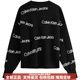 凯文克莱（Calvin Klein）含羊毛混纺提花纽扣V领宽松针织开衫毛衣女士 BEH-太空黑 XS