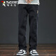 Woodpecker (TUCANO) jeans men's autumn and winter pants men's loose straight casual pants American wide-leg trousers black 32