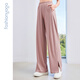 Traje de yoga de fansheng casual y de combate suelto y ligero que desplazan los delgados pantalones solares al aire libre pantalones rectos mujeres f15917 Islandia Gray S
