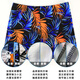 Swimming trunks for adults, handsome loose quick-drying printed swimming hot spring pants, boxer style, anti-embarrassing swimming, yellow 01 + swimming cap + swimming goggles + nose clip earplugs XL 3803 recommended 90-130Jin Jin equals 0.5 kg