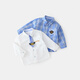 Qiqi Bear Baby Shirt Boys College Style Plaid Shirt Baby Kindergarten School Uniform New Style Coconut Milk White 100