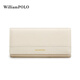 WILLIAMPOLO Wallet Women's Long 2025 New Genuine Leather Clutch Large Capacity Multi-Card Slot Card Bag Chinese Valentine's Day Gift White Gift Box Packaging