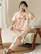 
True high-end light luxury pajamas for women, can wear summer ladies short-sleeved pajamas set for new Chinese style thin cotton home LZY9905 XL code (recommended 115-130Jin [Jin equals 0.5 kg]) All code