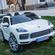 BeRica Porsche children's electric car four-wheel car two-person off-road vehicle two-seater with remote control for children to sit on white