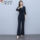 Woodpecker Casual Temperament Set Women's 2025 Summer New Fashion Professional Elegant High-End-Promi-Göttin-Stil Zwei-Keuchen-Navy Blue M Empfohlen 80-90jin [Jin ist 0,5 kg]