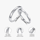 Cuihua platinum love ring couple ring gift anniversary gift for girlfriend and wife birthday gift men's ring about 2.1g