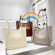 CHARLES&KEITH230782647大容量通勤手提单肩托特包子母包大 奶油黄色