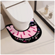 Mujer de piso en forma de baño de baño yonghuan para baño para baño Mat de pie especial anti-deslizamiento de agua de lodo absorción de agua Pedal de pie K4877p lindo polvo pequeño P 50x55cm Sebuloso Absorción de agua fuerte