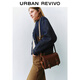 
UR[HOT]2025 autumn new women's denim retro splicing contrast denim jacket UYU850126 blue XS