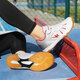 
Double Star Badminton Shoes Children's 6-13-year-old boys and girls professional summer breathable competition sports shoes for youth table tennis shoes white red 31
