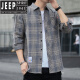 Jeep Spirit American Plaid Room Men's 2025 Летняя японская рубашка летняя длинное рукав тонкий солнцезащитный крем