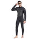 Zailu 15mm one-piece swimsuit men's warm and cold-proof wetsuit long-sleeved one-piece trousers sun protection wetsuit 1342 black 1 point 5mm M M
