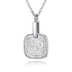 Gold Supreme Square Mirror Platinum Necklace PT950 Pendant Platinum Necklace Birthday Gift Women's Price 4.29g