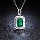 HEEKAIYI Emerald Necklace for Women 18k Gold Diamond Pendant Chinese Valentine's Day Birthday Gift for Wife and Girlfriend Selected 1 Carat/Emerald/Certificate Guaranteed