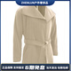 Lululemon Softsstream Series Couleur de couleur Solide Veste de revers décorative pour les femmes beige M L