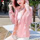 啄木鸟夏季新款女士宽松透气轻薄运动休闲长袖外套防晒服 紫罗兰薄 轻薄 S 85斤左右