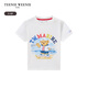 Teenie Weenie Kids 25-year-old baby boy printed short-sleeved round neck T-shirt base layer gray 90 cm
