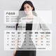 Shandubila autumn high-end suit for women with shoulder pads professional commuting style casual short suit gray L