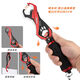 360 degree rotation 26 kilograms Jin [Jin equals 0.5 kg] Aluminum alloy large material fish control device lure clamp set with a scaled fish clip fishing tool FG-1047A red and black lure clamp