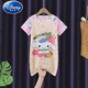 
Disney children's nightgown girls 2024 new cartoon summer short-sleeved thin pajamas girl baby Kulomi home clothes 黑 + 黑 girl nightgown [Pink KT cat] 14 size height 125-13555Jin [Jin equals 0.5 kg] All size
