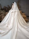 Qinchis neuer Produktröhre Top Satin Haupthochzeitskleid 25 neuer Stil entkommener Prinzessin French Prewnd Woman High-End Long Tail Out, Vollfeld Hochzeitskleid + Drei S für 90 Jin [Jin gleich 0,5 kg], gleich groß