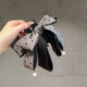 New Korean style gray polka dot bow hairpin with elegant ponytail hair accessory showing hair volume hairpin headgear 1 gray polka dot ponytail clip 4cm bottom clip