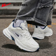 Huili official men's shoes summer breathable mesh dad shoes men's new soft elastic running shoes sports shoes men casual shoes men white and blue 42