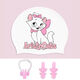 Chaoyunyue HelloKitty Swimming Cap for Women Silicone High Elasticity Waterproof Plus Size Cute Swimming Cap High-Looking Mary Cat Swimming Cap + Packaging Bag + Pink Nose Clip Earplugs