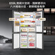 Haier household refrigerator 659 liters four-door cross-folding double-door first-class energy-efficiency energy-saving air-cooled frost-free ultra-large refrigerator with a capacity of 600 liters and above 20% national subsidy Gray丨Three-speed temperature change for mother and baby丨EPP ultra-clean system丨Oxygen-blocking dry and wet storage