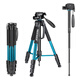 NEEWER/SAB264 camera tripod with monopod, SLR, micro-Single phone, rocker arm tripod, live photography, selfie, video stand, trekking pole, night fishing light, limited time special offer, 142cm grade - aluminum alloy - more stable and lighter